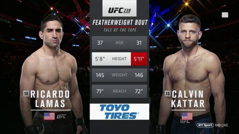 UFC 238 - Ricardo Lamas vs Calvin Kattar - Jun 8, 2019