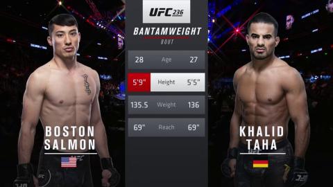 UFC 236 - Boston Salmon vs Khalid Taha - Apr 13, 2019