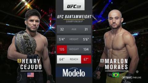 UFC 238 - Henry Cejudo vs Marlon Moraes - Jun 8, 2019