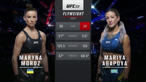 UFC 272 - Maryna Moroz vs Mariya Agapova - March 6, 2022