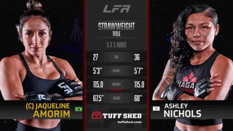 LFA 142 - Jaqueline Amorim vs Ashley Nichols - Sep 16, 2022