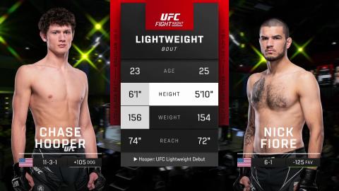 UFC Fight Night - Chase Hooper vs Nick Fiore - May 21, 2023