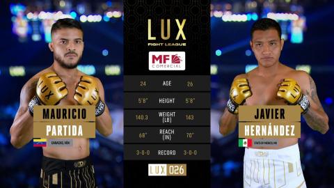 LUX 26 - Javier Hernandez vs Mauricio Alfonso - Sep 02, 2022