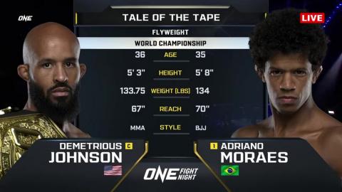 ONE Fight Night 10 - Johnson vs. Moraes 3 - May 06, 2023