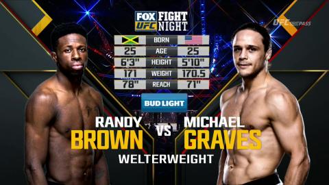UFC on FOX 19 - Randy Brown vs Michael Graves - Apr 16, 2016