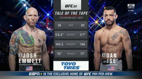 UFC 269 - Josh Emmett vs. Dan Ige - Dec 11, 2021