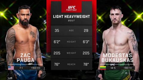 UFC on ESPN 47 - Zac Pauga vs Modestas Bukauskas - Jun 17, 2023