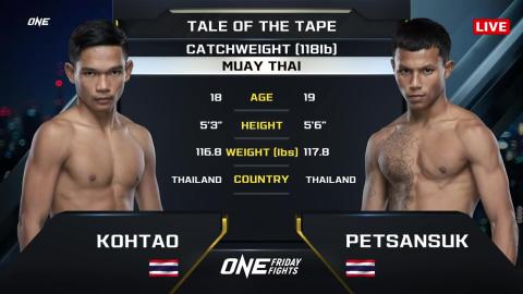 One Friday Fights 28 - P. ChotBangsaen vs KohTao Petchsomnuek - August 11, 2023