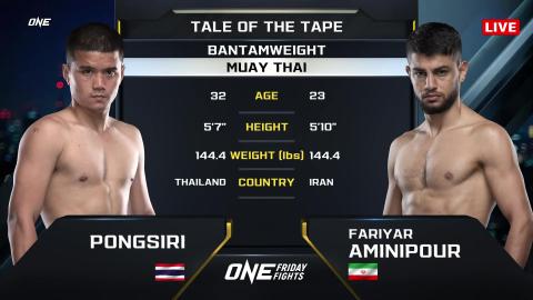 One Friday Fights 29 - Fariyar Aminipour vs Pongsiri PK. Saenchai - August 17, 2023