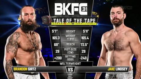 BKFC 31 - Brandon Girtz vs Jake Lindsey - Oct 15, 2022