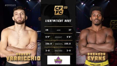 CFFC 123 - Robert Varricchio vs Brandon Evans - August 31, 2023