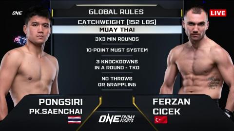 ONE Friday Fights 2 - Pongsiri PK. Saenchai vs Ferzan Çiçek - Jan 27, 2023