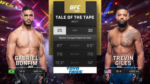 UFC 291 - Trevin Giles vs Gabriel Bonfim - July 29, 2023