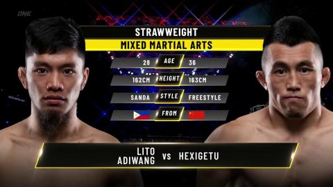 Lito Adiwang vs Hexigetu - Sep 24, 2021