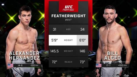 UFC Fight Night 229 - Alexander Hernandez vs Bill Algeo - 07 October, 2023