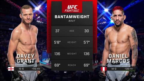 UFC Fight Night 224 - Davey Grant vs Daniel Marcos - July 22, 2023