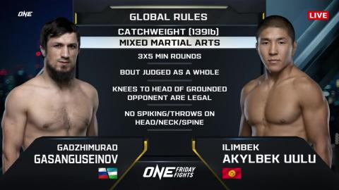 One Friday Fights 31 - Ilimbek Akylbek Uulu vs G. Gasanguseynov - August 31, 2023