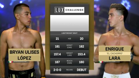 Lux Fight League 34 - Bryan Ulises López vs Enrique Lara - July 20, 2023