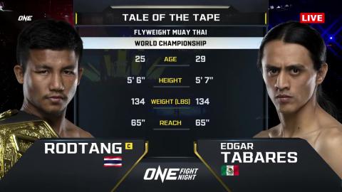 ONE Fight Night 10 - Rodtang Jitmuangnon vs Edgar Juarez Tabares - May 5, 2023
