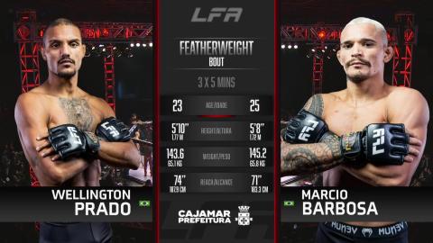 LFA 162 - Márcio Barbosa vs Wellington Prado - July 06, 2023