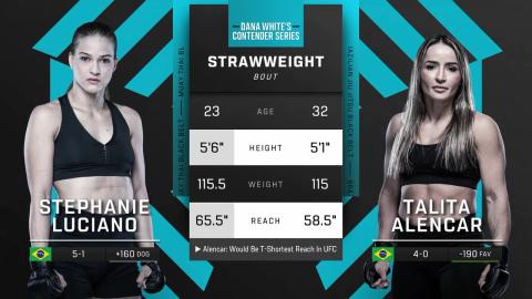 Contender Series 2023 - Talita Alencar vs Stephanie Luciano - September 18, 2023