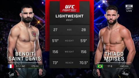 UFC Fight Night 226 - Benoit Saint Denis vs Thiago Moises - September 01, 2023