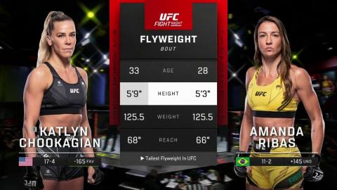 UFCFN : Katlyn Chookagian vs Amanda Ribas - May 14, 2022