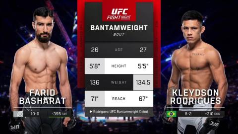 UFC Fight Night 226 - Farid Basharat vs Kleidison Rodrigues - September 01, 2023