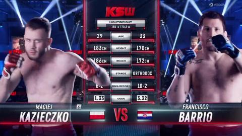 KSW 76 - Maciej Kazieczko vs Francisco Albano Barrio - Nov 12, 2022