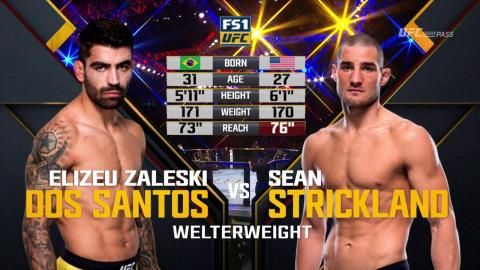 UFC 224 - Elizeu Zaleski dos Santos vs Sean Strickland - May 12, 2018