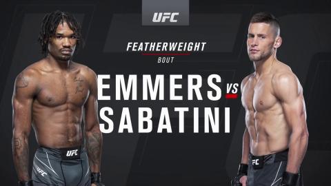 UFC on ESPN 30 - Jamall Emmers vs Pat Sabatini - Aug 28, 2021