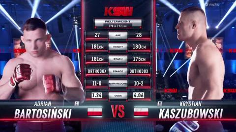 KSW 76 - Adrian Bartosiński vs Krystian Kaszubowski - Nov 12, 2022