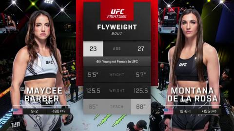 UFCFN 205 - Maycee Barber vs Montana De La Rosa - April 23, 2022