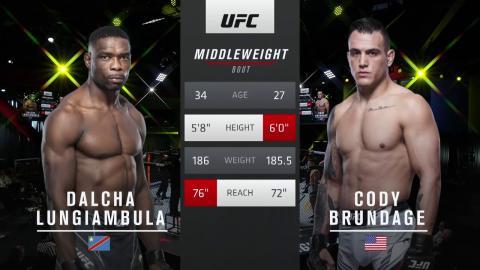 UFC Fight Night 203 - Dalcha Lungiambula vs Cody Brundage - March 12, 2022