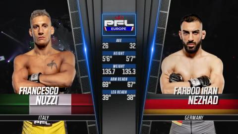 PFL Europe 2 - Francesco Nuzzi vs Farbod Iran Nezhad - July 07, 2023