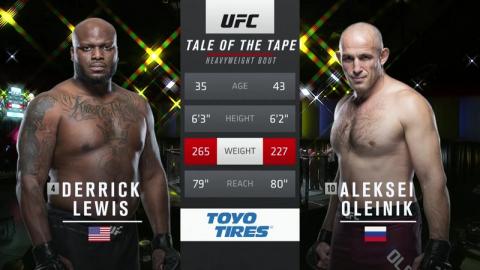 UFC Fight Night 174 - Aleksei Oleinik vs Derrick Lewis - Aug 8, 2020