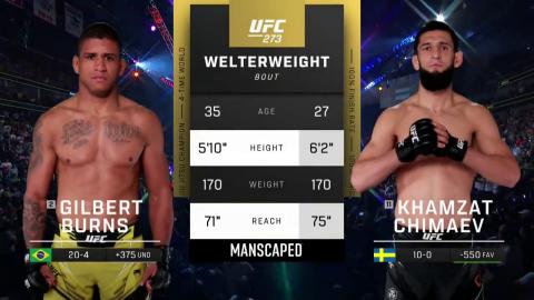 UFC 273 - Gilbert Burns vs Khamzat Chimaev - Apr 10, 2022