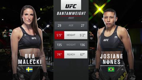 UFC on ESPN 29 - Bea Malecki vs Josiane Nunes - Aug 21, 2021