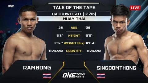 One Friday Fights 24 - S. Choktaweeoy vs Rambong Sor Terapat - July 06, 2023