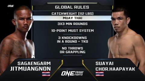 ONE Friday Fights 1 - Sakaengam Jitmuangnon vs Suayai Chor Hapayak - Jan 20, 2023