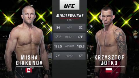 UFC - Misha Cirkunov vs. Krzysztof Jotko - Oct 02, 2021