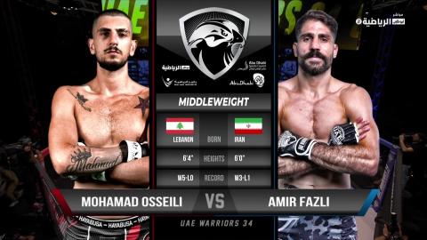 UAE Warriors 34 - Mohamad Osseili vs Amir Fazli - Oct 20, 2022