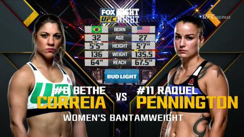 UFC on FOX 19 - Bethe Correia vs Raquel Pennington - Apr 16, 2016