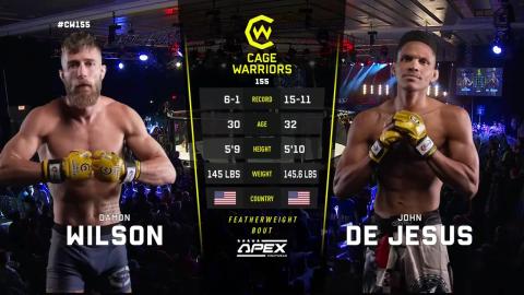 Cage Warriors 155 - John De Jesus vs Damon Wilson - June 1, 2023