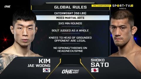 ONE on Prime 6 - Jae Woong Kim vs Shoko Sato - Jan 13, 2023