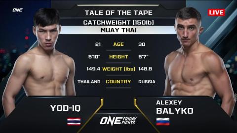 One Friday Fights 33 - Alexey Balyko vs YodIQ Or.Pimonsri - September 14, 2023