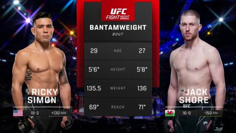 UFC on ABC 3: Ricky Simon vs Jack Shore - Jul 16, 2022