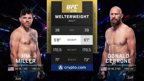 UFC 276: Jim Miller vs Donald Cerrone - Jul 02, 2022