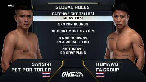 ONE Friday Fights 1 - Khomarwut F.A.Group vs Sansiri Petch Por.Tor.Or - Jan 20, 2023