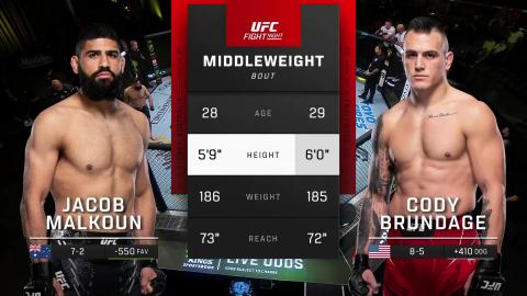 UFC Fight Night 228 - Jacob Malkoun vs Cody Brundage - September 23, 2023